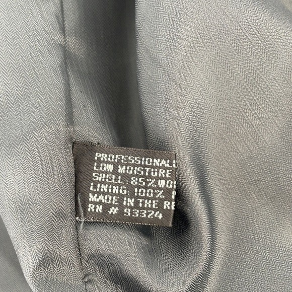 ADOLFO 36L men's gray wool mohair pinstripe blazer suit jacket sport coat - Picture 6 of 11